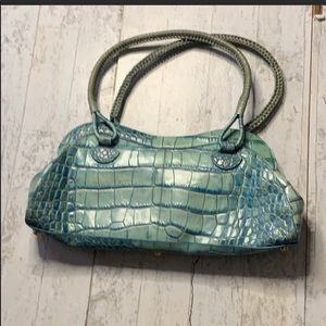Preston and York blue/teal crocodile style bag